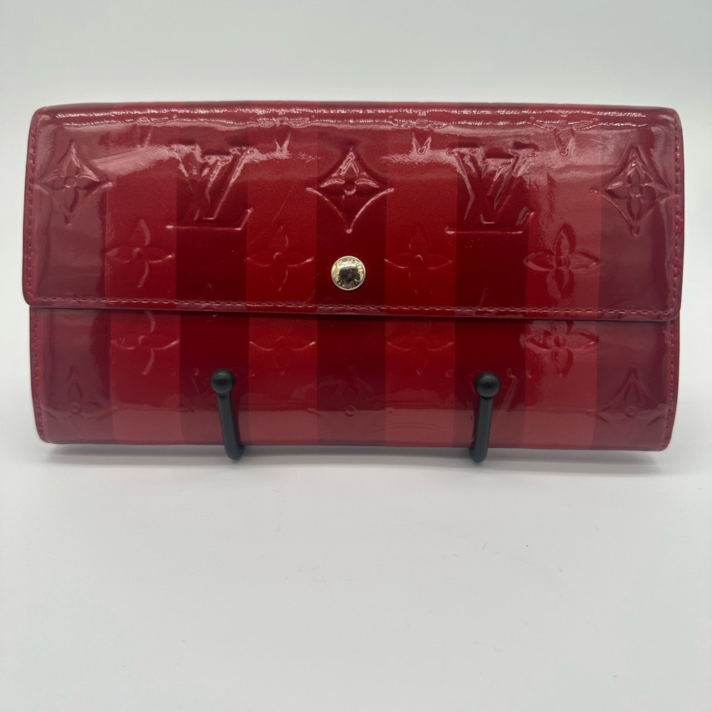 Louis Vuitton Striped Vernis Sarah Wallet